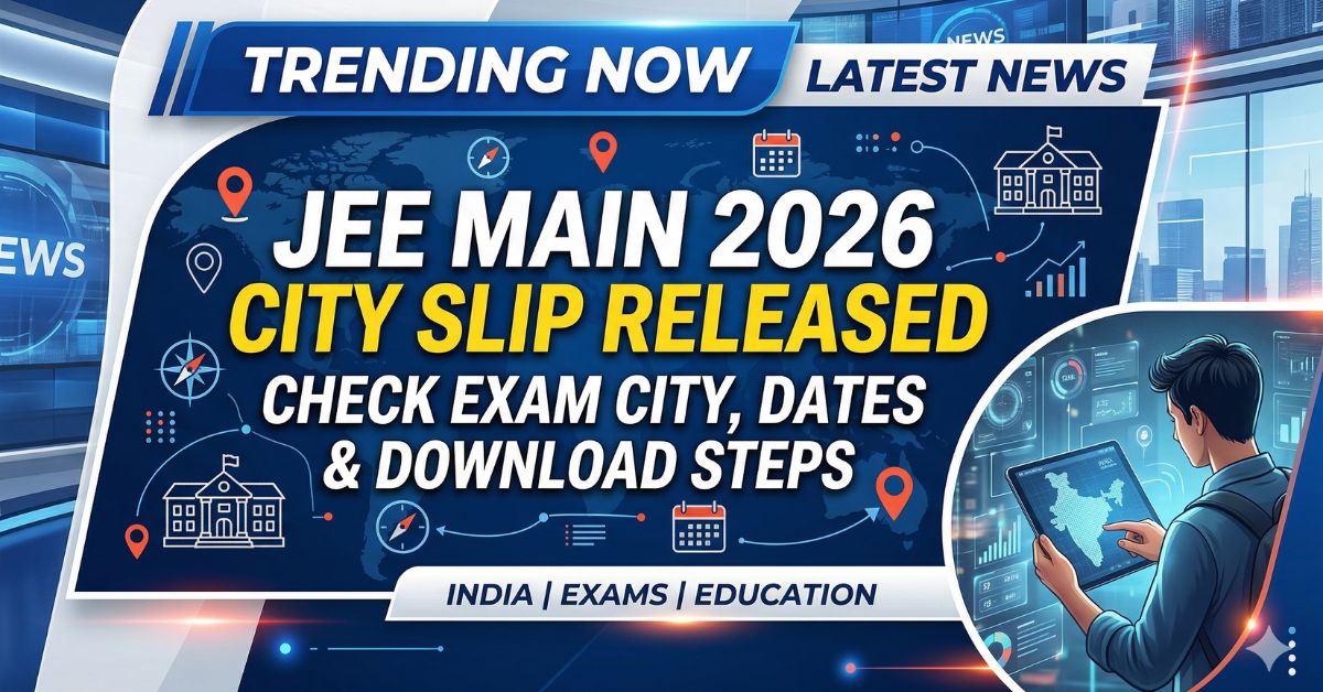 JEE Main 2026 City Slip