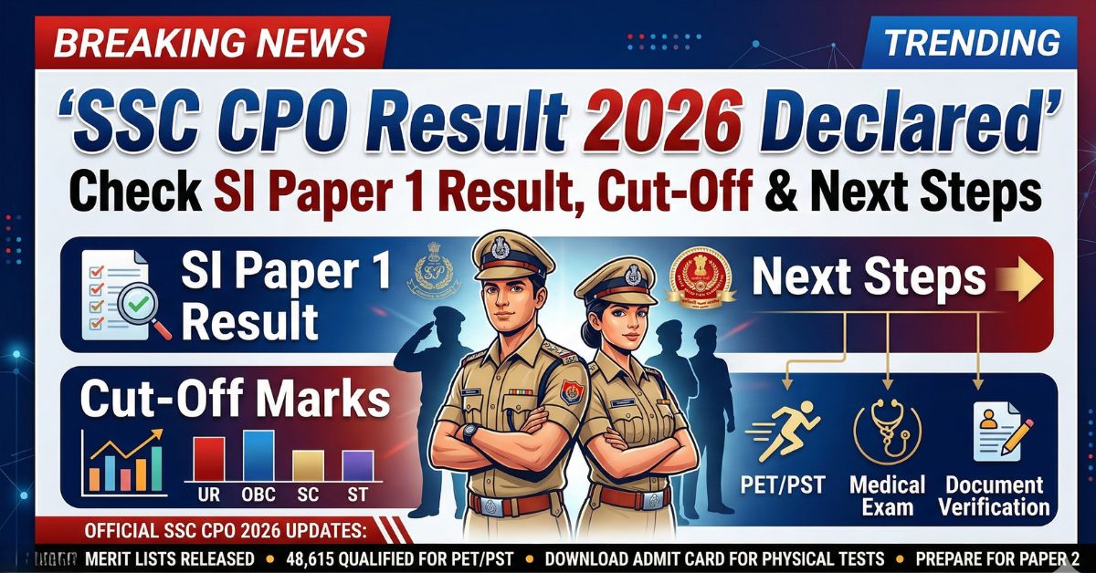 SSC CPO Result 2026