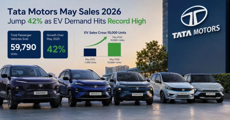 Tata Motors May Sales 2026 Jump 42% as EV Demand Hits Record High