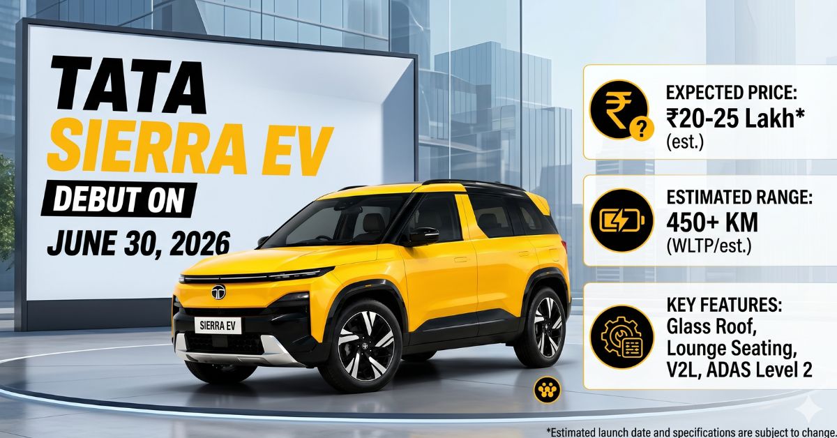 Tata Sierra EV Launch on 30 June 2026